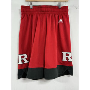 Mens Excellent Condition Adidas Rutgers Red Pull On Basketball Shorts 2 XL